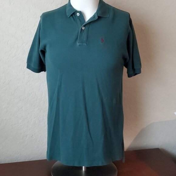 VTG Original Fit Mesh Ralph Lauren Polo Shirt Boys L - Picture 1 of 7